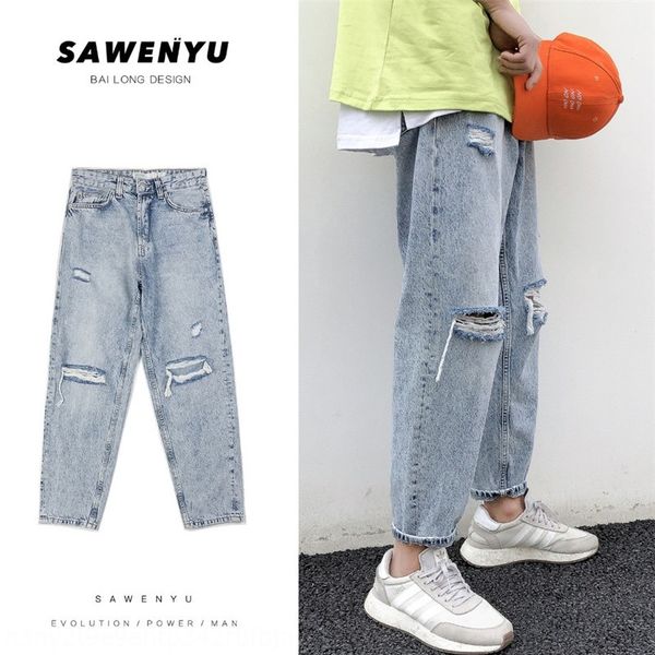summer men's korean style casual jeans trendy loose straight leg pants jeans jeanstrousers and jeansins trendy brand hole ankle-length, Blue
summer men's korean style casual jeans trendy loose straight leg pants jeans jeanstrousers and jeansins trendy brand hole ankle-length, Blue