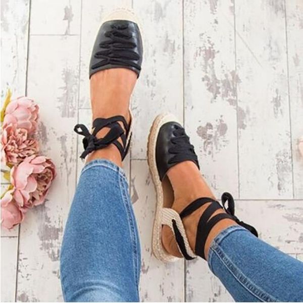 woman sandals ankle strap lace up female shoes summer closed toe flats casual beach shoes ladies big size 42 sandalias mujer, Black
woman sandals ankle strap lace up female shoes summer closed toe flats casual beach shoes ladies big size 42 sandalias mujer, Black
