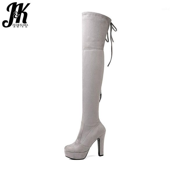 jk 2020 latest women stretch over knee boot faux suede thick high heels platform boot zipper lady shoes winter big size1, Black
jk 2020 latest women stretch over knee boot faux suede thick high heels platform boot zipper lady shoes winter big size1, Black