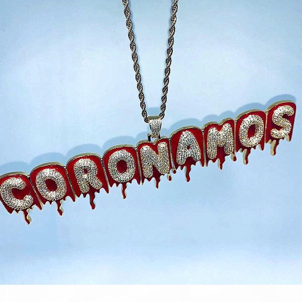 a-z custom name red oil crushing drip letter pendant necklace hiphop jewelry gold silver with 24inch rope chain
a-z custom name red oil crushing drip letter pendant necklace hiphop jewelry gold silver with 24inch rope chain