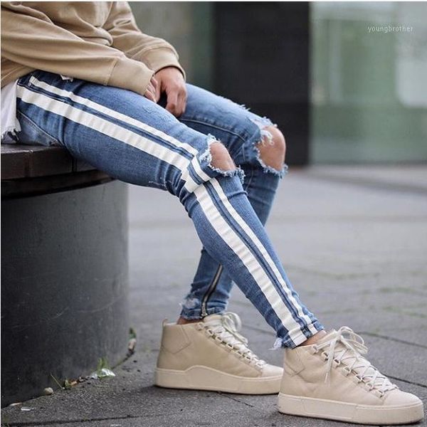 men's jeans mkass hollow slim fit pants classic male denimjeans casual skinny elasticity1, Blue
men's jeans mkass hollow slim fit pants classic male denimjeans casual skinny elasticity1, Blue