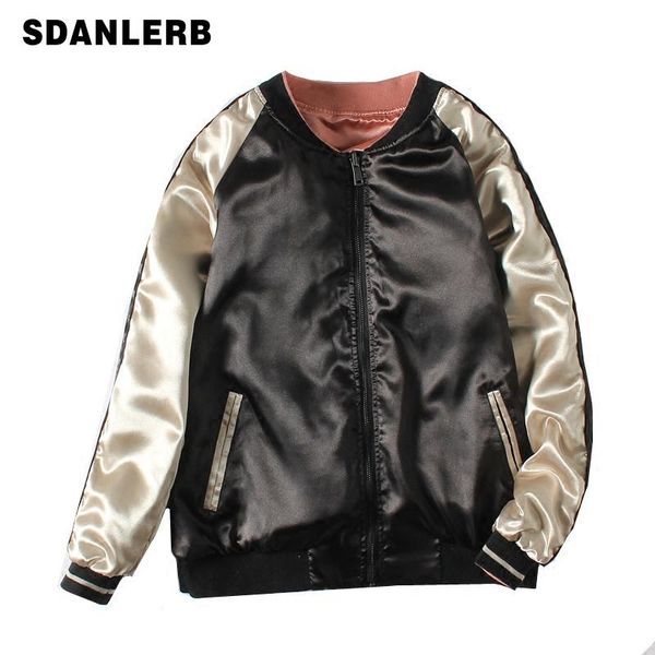 ins super on both sides wearing embroidery baseball coat women 2020 spring new loose korean short jacket harajuku jackets, Black;brown
ins super on both sides wearing embroidery baseball coat women 2020 spring new loose korean short jacket harajuku jackets, Black;brown