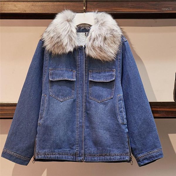 2020 autumn and winter new products fashion loose plus velvet thick short paragraph fur collar denim jacket coat outwear o241, Black;brown
2020 autumn and winter new products fashion loose plus velvet thick short paragraph fur collar denim jacket coat outwear o241, Black;brown