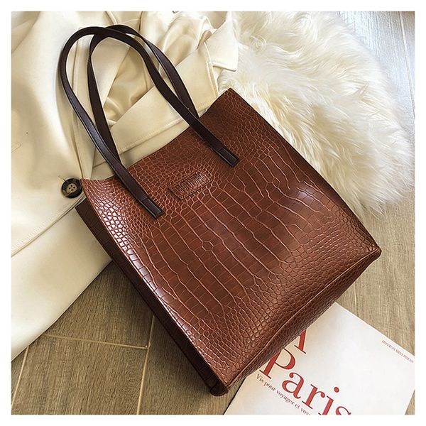 hbp smooza big handbags handle women bags retro alligator shoulder