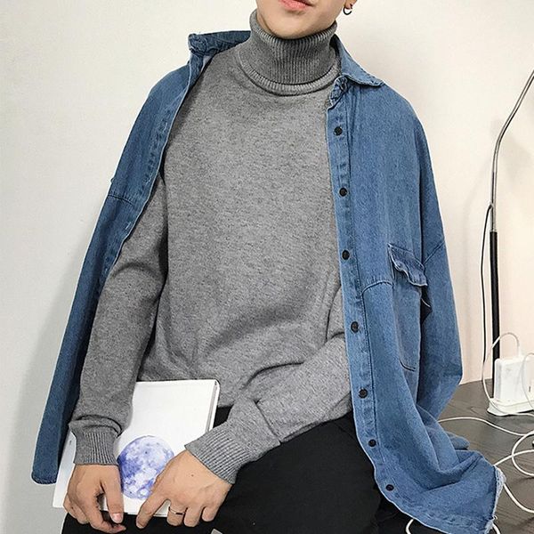 men's sweaters -3xl plus size autumn winter knit pull homme stretch long sleeve korean turtleneck sweater solid casual pullover men, White;black
men's sweaters -3xl plus size autumn winter knit pull homme stretch long sleeve korean turtleneck sweater solid casual pullover men, White;black