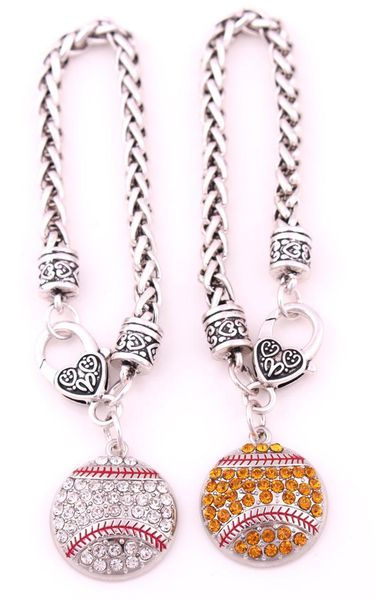 link, chain antique sliver plated zinc studded with sparkling crystal baseball or softball charm bracelet link, Black
link, chain antique sliver plated zinc studded with sparkling crystal baseball or softball charm bracelet link, Black
