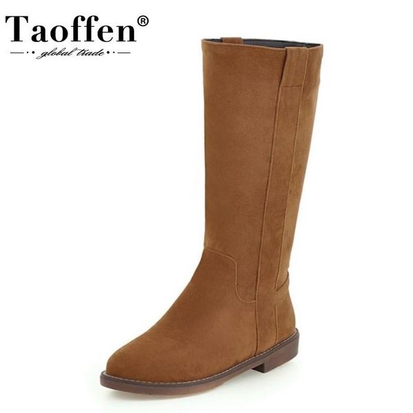 taoffen size 34-43 women mid calf boots flats flock slip on shoes winter warm boots women fashion office party footwear, Black
taoffen size 34-43 women mid calf boots flats flock slip on shoes winter warm boots women fashion office party footwear, Black