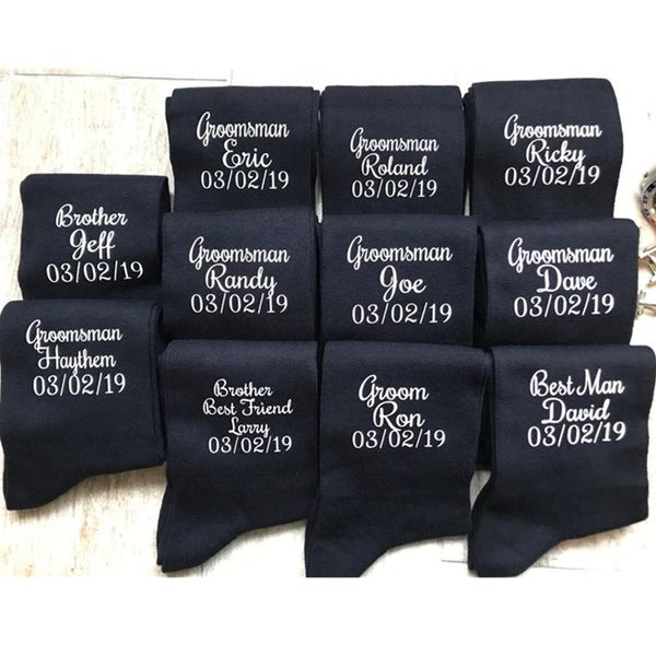 personalize name wedding groom man groomsman navy socks bachelorette father of the bride groom usher sock birthday gifts 1027
personalize name wedding groom man groomsman navy socks bachelorette father of the bride groom usher sock birthday gifts 1027
