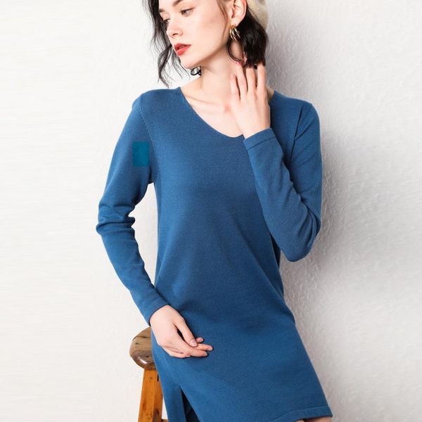2020 new spring basic v-neck solid autumn winter women's sweater dress knitted pullovers long sleeve slim fit female dresses1, White;black
2020 new spring basic v-neck solid autumn winter women's sweater dress knitted pullovers long sleeve slim fit female dresses1, White;black