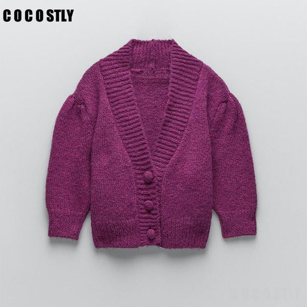 women's knits & tees winter woman cardigan v neck purple short sweaters women fashion front breasted sweater elegant female, White
women's knits & tees winter woman cardigan v neck purple short sweaters women fashion front breasted sweater elegant female, White