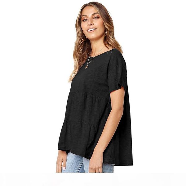 solid color short sleeve t shirts women loose ruched shirt tees summer women clothes drop ship 220116, White
solid color short sleeve t shirts women loose ruched shirt tees summer women clothes drop ship 220116, White