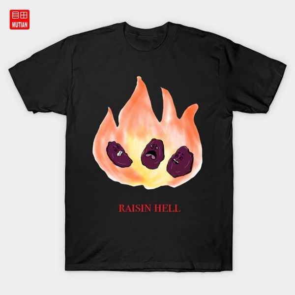 men's t-shirts raisin hell t-shirt joke raising pun1, White;black