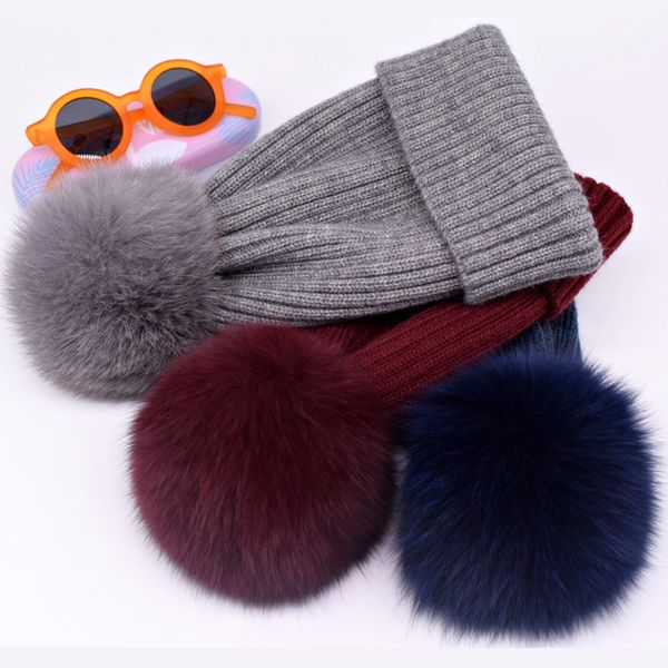 2020 natural fox fur pompon hat thick winter for women cap beanie hats knitted cashmere wool caps female skullies beanies lj201221, Blue;gray
2020 natural fox fur pompon hat thick winter for women cap beanie hats knitted cashmere wool caps female skullies beanies lj201221, Blue;gray