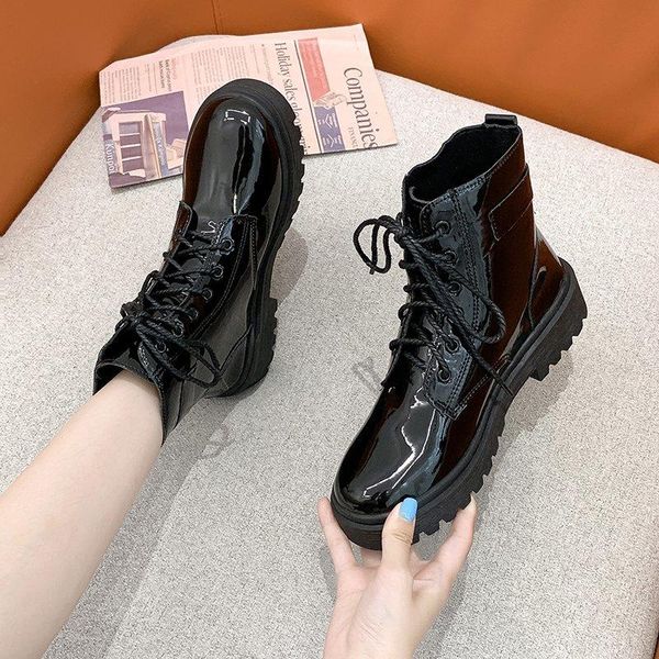 lace up rock shoes woman women's boots autumn boots-women luxury designer booties ladies round toe 2020 fashion ankle rubber, Black
lace up rock shoes woman women's boots autumn boots-women luxury designer booties ladies round toe 2020 fashion ankle rubber, Black