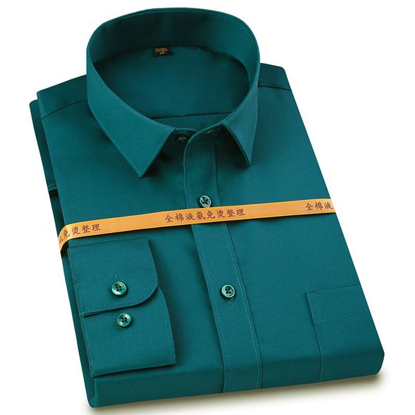 men's classic non-iron solid long sleeve cotton shirts single patch pocket casual thick standard-fit formal business dress shirt lj2009, White;black
men's classic non-iron solid long sleeve cotton shirts single patch pocket casual thick standard-fit formal business dress shirt lj2009, White;black