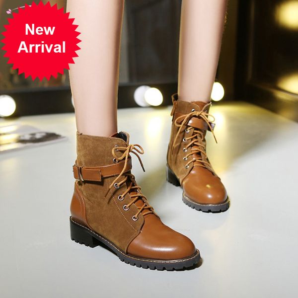 2021 the new street style round toe ankle fashion lace buckle zipper medium heels robust motorcycle boots women's shoes p1rn, Black
2021 the new street style round toe ankle fashion lace buckle zipper medium heels robust motorcycle boots women's shoes p1rn, Black