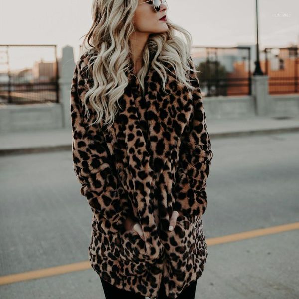 women's fur & faux woman winter soft leopard coat lapel jacket long artificial plus velvet female plush overcoat casual outerwear1, Black
women's fur & faux woman winter soft leopard coat lapel jacket long artificial plus velvet female plush overcoat casual outerwear1, Black