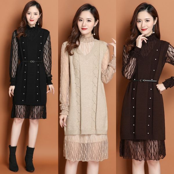 двухсекционного dresslace dressknitted платье новая осень и зимой кружево колена длина юбки модно иностранный стиль женщины платья набора ks, Black;gray
двухсекционного dresslace dressknitted платье новая осень и зимой кружево колена длина юбки модно иностранный стиль женщины платья набора ks, Black;gray