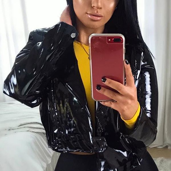 shiny faux leather pu jacket women spring autumn fashion motorcycle jacket black turn-down collar short coats outerwear 2020 hot
shiny faux leather pu jacket women spring autumn fashion motorcycle jacket black turn-down collar short coats outerwear 2020 hot