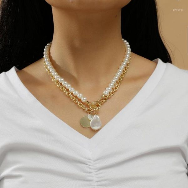 chokers punk multi layer imitation pearl choker necklace collar retro round pendant long chain women jewelry1, Golden;silver
chokers punk multi layer imitation pearl choker necklace collar retro round pendant long chain women jewelry1, Golden;silver