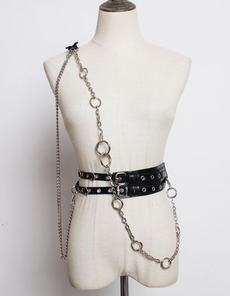 punk cage harness genuine leather garter tassel chain waist belt for women men split leather suspenders straps choker body chain t200427, Black;brown
punk cage harness genuine leather garter tassel chain waist belt for women men split leather suspenders straps choker body chain t200427, Black;brown