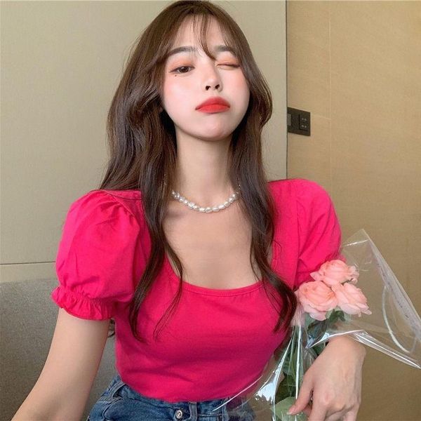 harajuku summer solid t shirt for women blue white tees & female lady clothing puff sleeve rose red fashion t-shirts s-xxl
harajuku summer solid t shirt for women blue white tees & female lady clothing puff sleeve rose red fashion t-shirts s-xxl