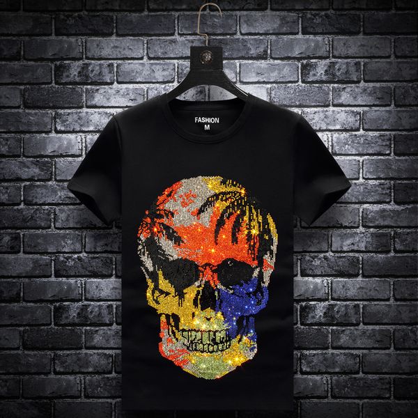 plus size 2020 fashion skull rhinestones t shirts men brand short sleeve man streetwear o neck slim tshirts calaveras camiseta 1021, White;black
plus size 2020 fashion skull rhinestones t shirts men brand short sleeve man streetwear o neck slim tshirts calaveras camiseta 1021, White;black
