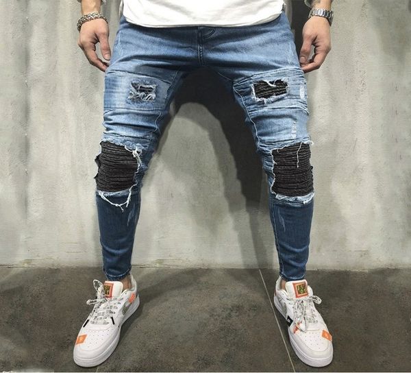 2020 men's new hole slim trousers denim elastic ny cotton male pencil oversized jeans men fashion, Blue
2020 men's new hole slim trousers denim elastic ny cotton male pencil oversized jeans men fashion, Blue