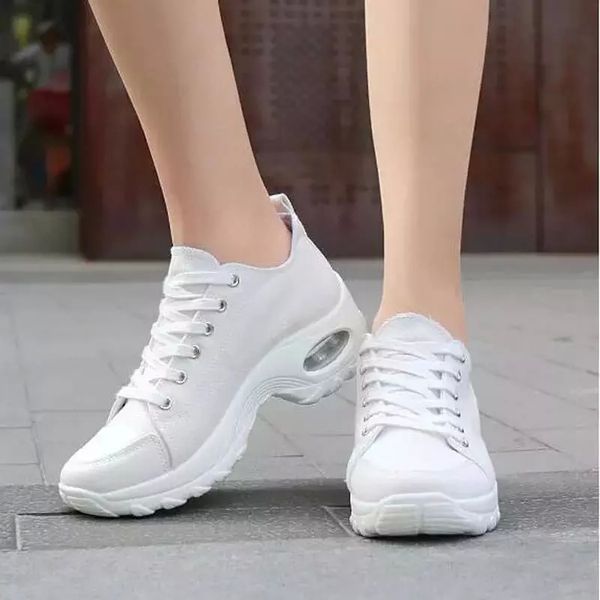women summer pumps chunky mid heels wedges plus size sneaker shoes woman canvas fabric lace up female mujer sapato #7o7e, Black
women summer pumps chunky mid heels wedges plus size sneaker shoes woman canvas fabric lace up female mujer sapato #7o7e, Black