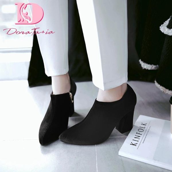 dress shoes tasia 2021 large size 43 flock women boots round toe hoof heels zip pumps spring/autumn, Black
dress shoes tasia 2021 large size 43 flock women boots round toe hoof heels zip pumps spring/autumn, Black