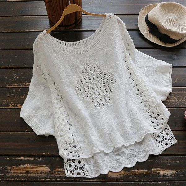 female crop boho summer white blouse women hollow out blusas cotton crochet shirt oversize batwing sleeve camisas
female crop boho summer white blouse women hollow out blusas cotton crochet shirt oversize batwing sleeve camisas