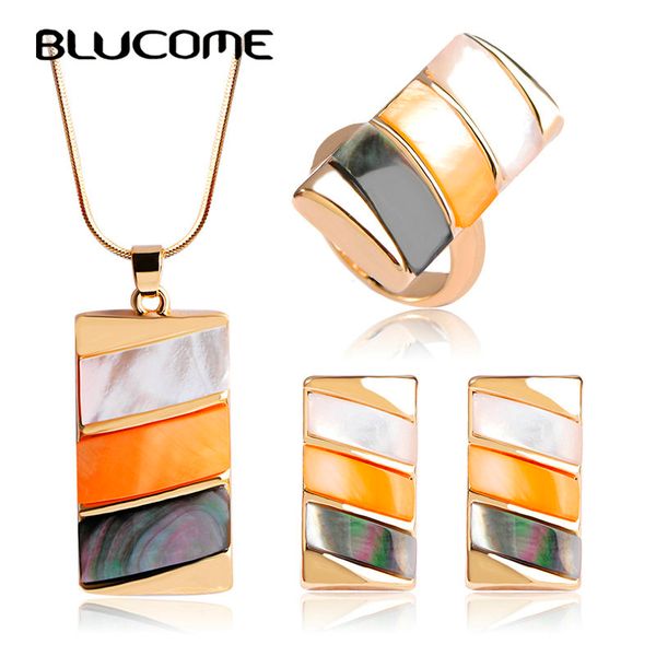 blucome luxury bijuterias shell dubai jewelry sets brand women wedding rings square necklace earrings ring set bijoux brincos, Silver
blucome luxury bijuterias shell dubai jewelry sets brand women wedding rings square necklace earrings ring set bijoux brincos, Silver