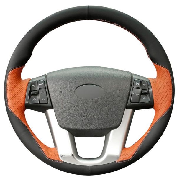 hand-stitched black suede orange leather anti-slip soft car steering wheel cover for kia sorento 2009-2014 k7 cadenza 2011-2020
hand-stitched black suede orange leather anti-slip soft car steering wheel cover for kia sorento 2009-2014 k7 cadenza 2011-2020