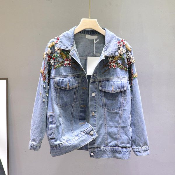 2020 spring new heavy embroidery beads blue denim jacket female cropped jacket ladies high street jean denim coat femme, Black;brown
2020 spring new heavy embroidery beads blue denim jacket female cropped jacket ladies high street jean denim coat femme, Black;brown