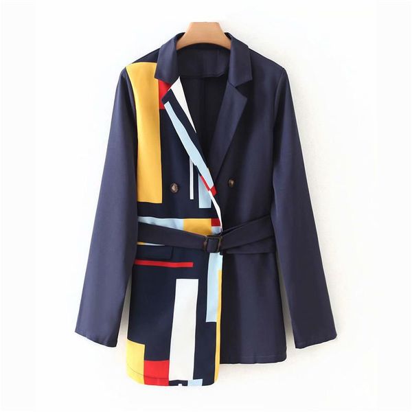 women fashion striped patchwork blazer with belt long sleeve office lady blazer autumn ladies streetwear outwear coat, White;black
women fashion striped patchwork blazer with belt long sleeve office lady blazer autumn ladies streetwear outwear coat, White;black
