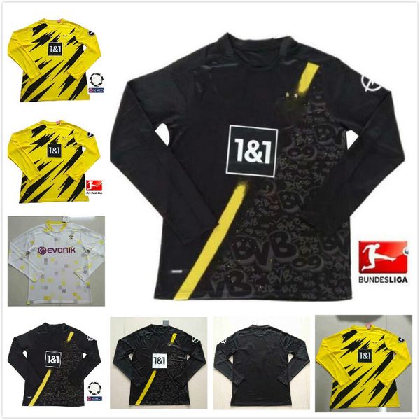 20 21long sleeves dortmund haaland football shirt reus sancho soccer jersey dortmund men 110th anniversary edition emre can soccer uniform, Black;yellow
20 21long sleeves dortmund haaland football shirt reus sancho soccer jersey dortmund men 110th anniversary edition emre can soccer uniform, Black;yellow