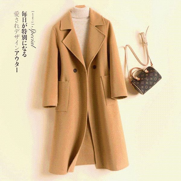 elegant ladies 100% wool coat female vintage winter autumn cothes 2020 korean long woolen jacket women vintage blend coats 662211, Black
elegant ladies 100% wool coat female vintage winter autumn cothes 2020 korean long woolen jacket women vintage blend coats 662211, Black
