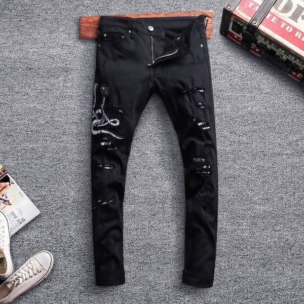 2021 новый mode streetwear джинсовые брюки прекрасные черные мужчины вышитые измельченные высококачественные хип дизайнер джинсы 8g38, Blue
2021 новый mode streetwear джинсовые брюки прекрасные черные мужчины вышитые измельченные высококачественные хип дизайнер джинсы 8g38, Blue