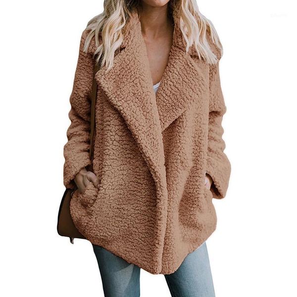thick coat woman autumn winter lapel long sleeve fluffy warm hairy fake fur jackets female pockets plus size 3xl overcoat1, Black 
thick coat woman autumn winter lapel long sleeve fluffy warm hairy fake fur jackets female pockets plus size 3xl overcoat1, Black