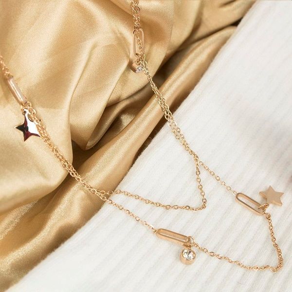 versatile fashion and colorless titanium steel star zircon necklace female pendant tide net red clavicle chain personality silver
versatile fashion and colorless titanium steel star zircon necklace female pendant tide net red clavicle chain personality silver