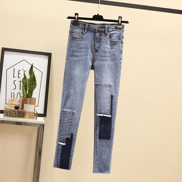 women's jeans for women fashion patchwork high waist loose plus size 4xl casual washed stretch female denim pencil pants, Blue
women's jeans for women fashion patchwork high waist loose plus size 4xl casual washed stretch female denim pencil pants, Blue