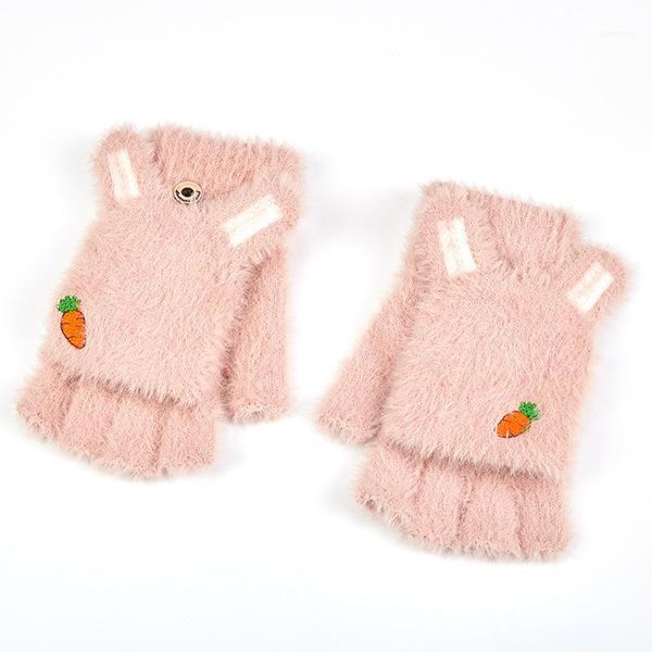 Winter Warm Soft Fur Knit Mittens Women Flip Half finger Plush Cartoon Ears Carrot Touch Screen Driving Gloves I391, Blue;gray
Winter Warm Soft Fur Knit Mittens Women Flip Half finger Plush Cartoon Ears Carrot Touch Screen Driving Gloves I391, Blue;gray