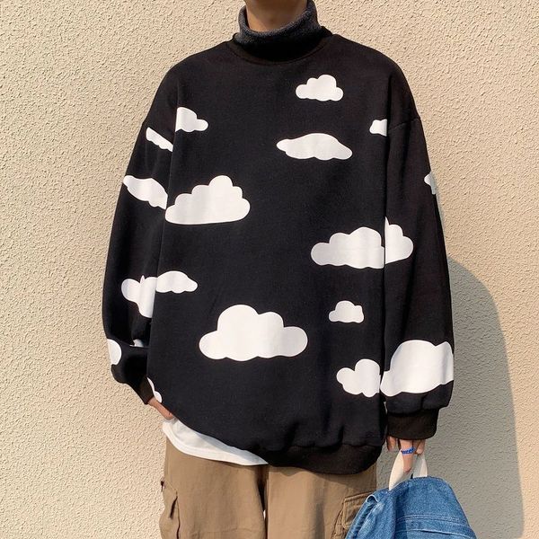 2021 autumn/winter new cloud style more cashmere sweatshirt fashion male wear youth ztpm, Black
2021 autumn/winter new cloud style more cashmere sweatshirt fashion male wear youth ztpm, Black