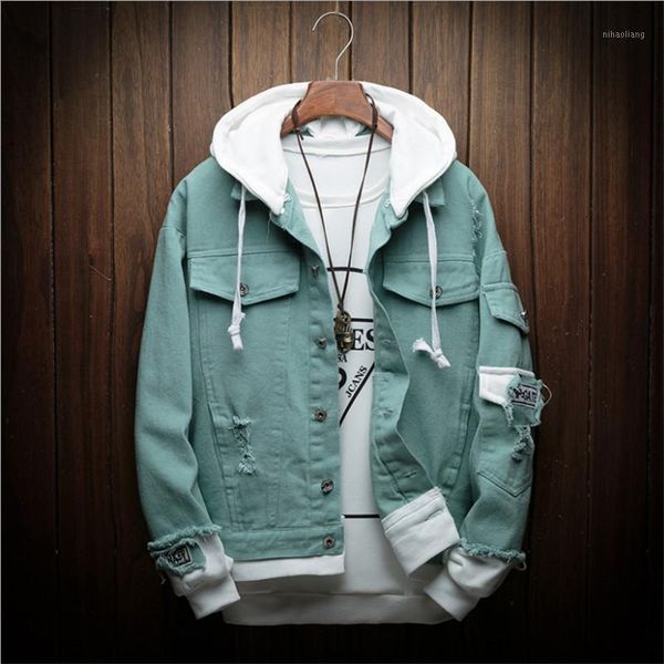 men's jackets autumn hooded denim jacket men fashion fake two pieces of streetwear bomber and coat man cowboy clothes male m-3xl1, Black;brown
men's jackets autumn hooded denim jacket men fashion fake two pieces of streetwear bomber and coat man cowboy clothes male m-3xl1, Black;brown