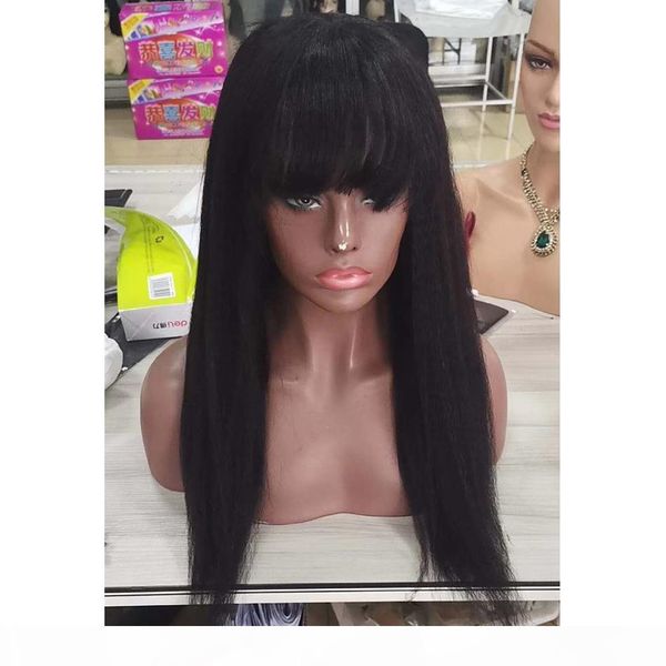 перуанский волос парики kinky straight человеческих волос парики с челкой natural black virgin hair грубых яков бесклеевой парики, Black;brown
перуанский волос парики kinky straight человеческих волос парики с челкой natural black virgin hair грубых яков бесклеевой парики, Black;brown