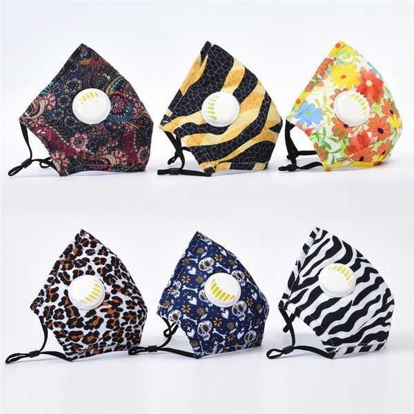 mouth dustproof kids cotton pm2.5 face mask with valve breathable cartoon printed masks