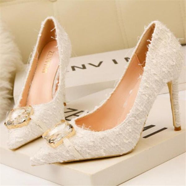 34-41 women bling crystal buckle pumps 10cm heeled shoes pointed toe high heels ladies white wedding dress shoes stiletto, Black
34-41 women bling crystal buckle pumps 10cm heeled shoes pointed toe high heels ladies white wedding dress shoes stiletto, Black