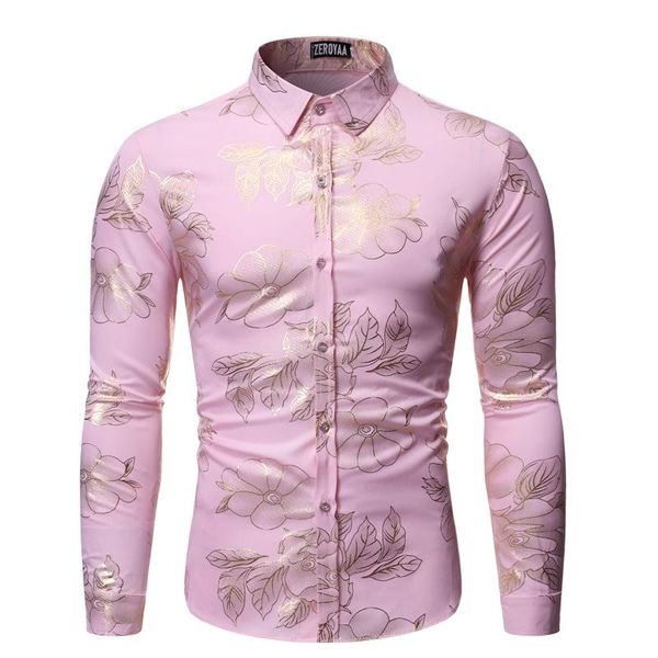 men's casual shirts fashion long-sleeved shirt floral bronzing party, White;black
men's casual shirts fashion long-sleeved shirt floral bronzing party, White;black