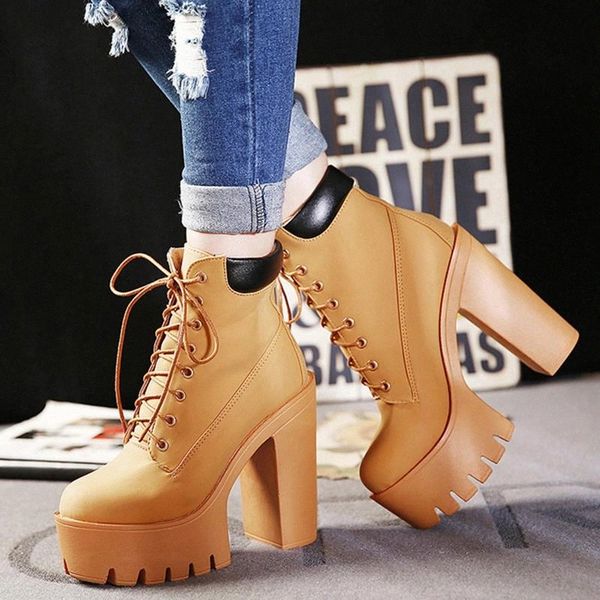 lucyever 13cm super high heels platform boots women autumn winter lace up ankle boots woman leather party shoes #rp5f, Black
lucyever 13cm super high heels platform boots women autumn winter lace up ankle boots woman leather party shoes #rp5f, Black