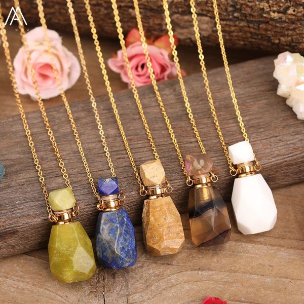 natural lemon jades lapis stone faceted perfume bottle pendant necklace women gems stones essential oil gold chains necklace, Silver
natural lemon jades lapis stone faceted perfume bottle pendant necklace women gems stones essential oil gold chains necklace, Silver